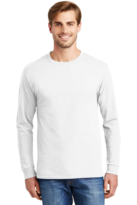 Hanes ® - Authentic 100% Cotton Long Sleeve T-Shirt. 5586