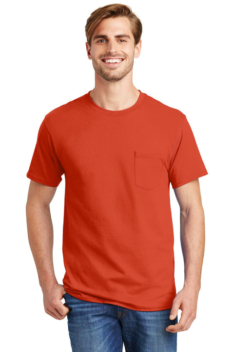 Hanes ® - Authentic 100% Cotton T-Shirt with Pocket. 5590