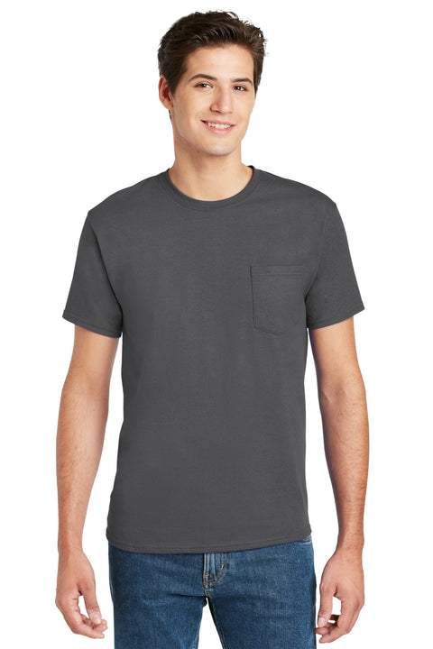 Hanes ® - Authentic 100% Cotton T-Shirt with Pocket. 5590