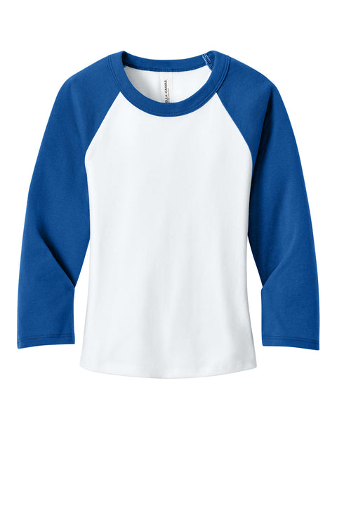 BELLA+CANVAS® Women's Micro Rib 3/4 Raglan Baby Tee BC1200
