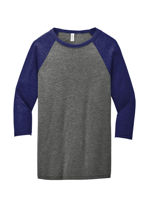 BELLA+CANVAS ® Unisex 3/4-Sleeve Baseball Tee. BC3200