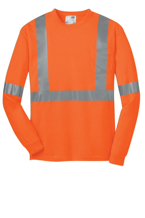 CornerStone® ANSI 107 Class 2 Long Sleeve Safety T-Shirt. CS401LS
