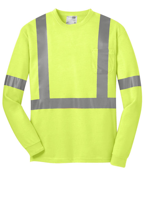 CornerStone® ANSI 107 Class 2 Long Sleeve Safety T-Shirt. CS401LS