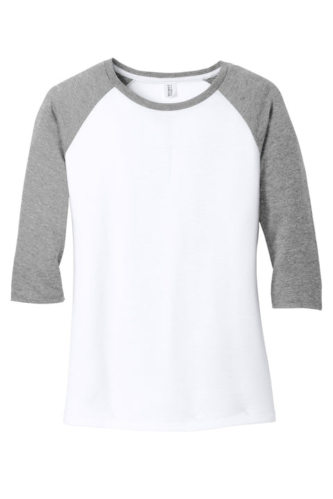 District® Women's Perfect Tri® 3/4-Sleeve Raglan. DM136L