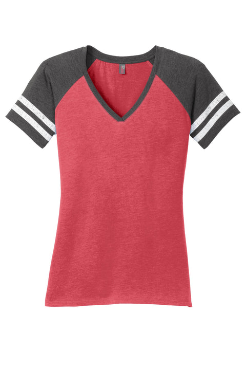 District ® Women's Game V-Neck Tee. DM476