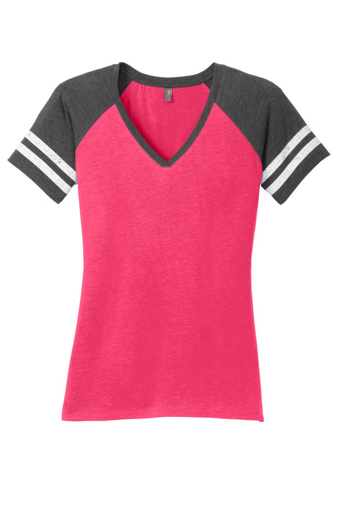 District ® Women's Game V-Neck Tee. DM476