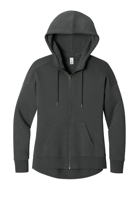 District ® Women's Perfect Weight ® Fleece Drop Shoulder Full-Zip Hoodie DT1104