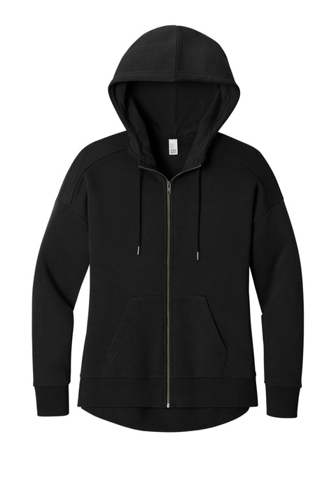 District ® Women's Perfect Weight ® Fleece Drop Shoulder Full-Zip Hoodie DT1104