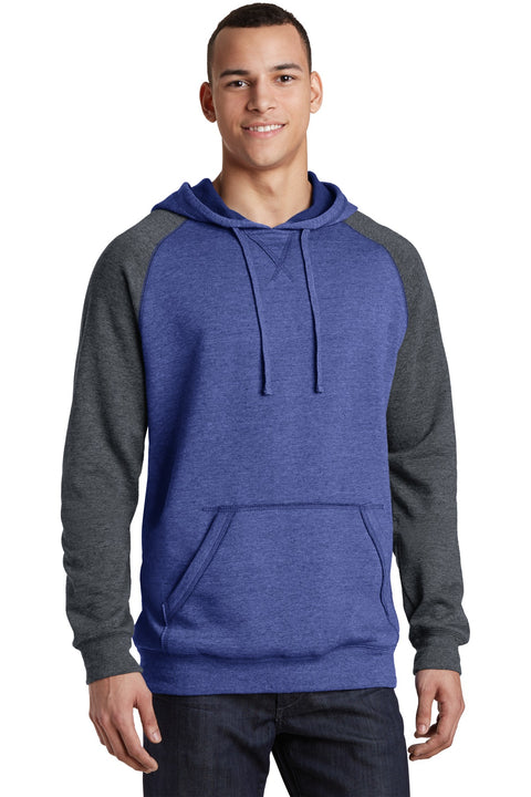District® Young Mens Lightweight Fleece Raglan Hoodie. DT196