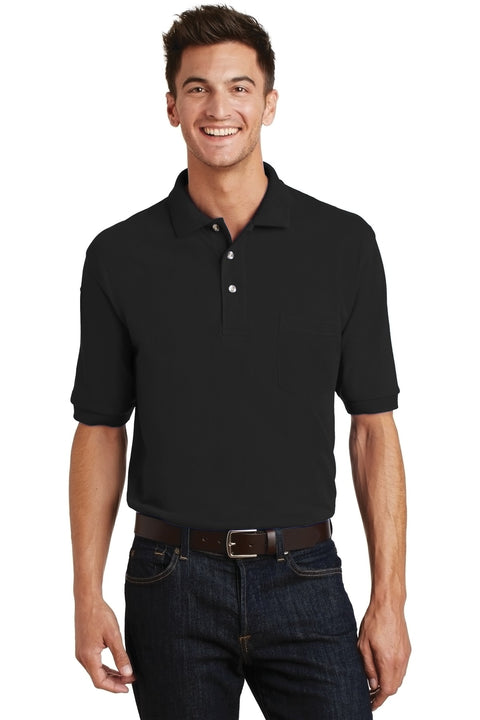 Port Authority® Heavyweight Cotton Pique Polo with Pocket. K420P