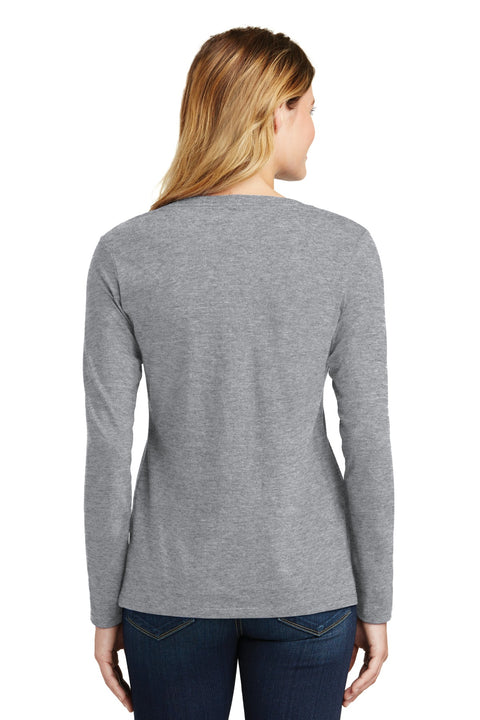 Port & Co™ Women's Long Sleeve Fan Favorite V-Neck Tee. LPC450VLS