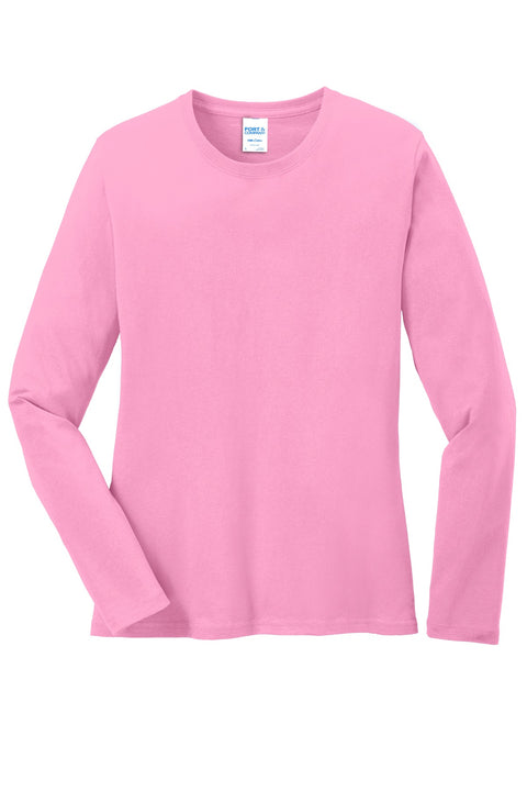 Port & Co™ Women's Long Sleeve Core Cotton Tee. LPC54LS