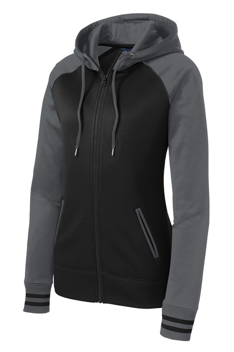 Sport-Tek® Women's Sport-Wick® Varsity Fleece Full-Zip Hooded Jacket. LST236