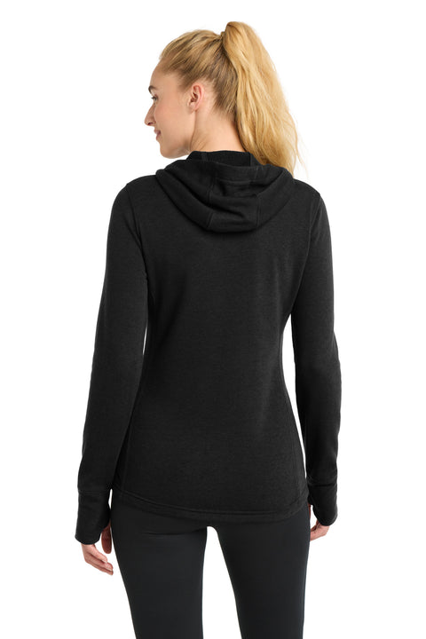 Sport-Tek ® Women's PosiCharge ® Tri-Blend Wicking Fleece Hooded Pullover. LST296