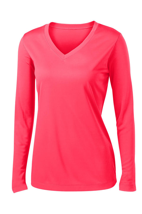 Sport-Tek® Women's Long Sleeve PosiCharge® Competitor™ V-Neck Tee. LST353LS