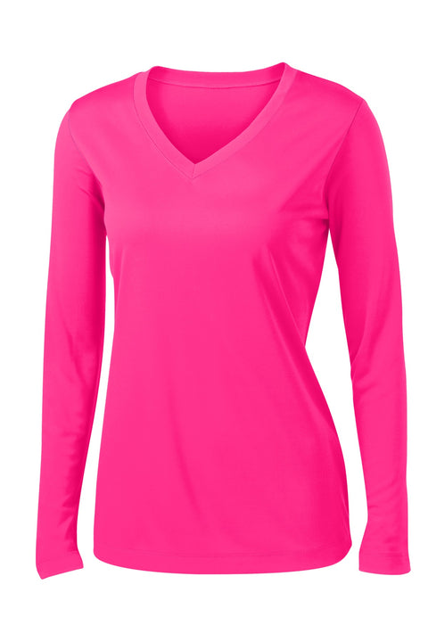 Sport-Tek® Women's Long Sleeve PosiCharge® Competitor™ V-Neck Tee. LST353LS