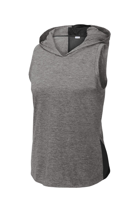 Sport-Tek ® Women's PosiCharge ® Tri-Blend Wicking Draft Hoodie Tank. LST410