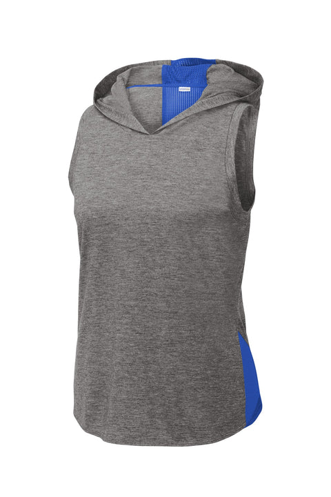 Sport-Tek ® Women's PosiCharge ® Tri-Blend Wicking Draft Hoodie Tank. LST410