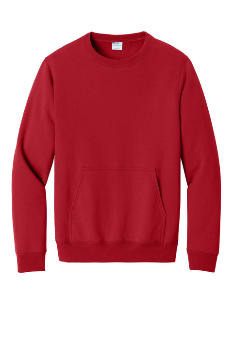 Port & Co™ Core Fleece Crewneck Pocket Sweatshirt PC78PKT