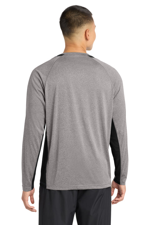 Sport-Tek® Long Sleeve Heather Colorblock Contender™ Tee. ST361LS