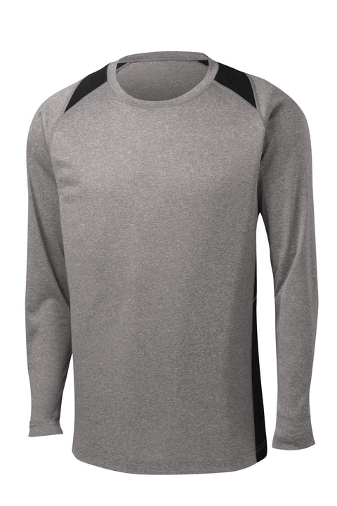 Sport-Tek® Long Sleeve Heather Colorblock Contender™ Tee. ST361LS