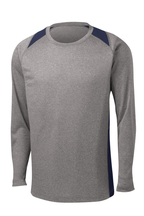 Sport-Tek® Long Sleeve Heather Colorblock Contender™ Tee. ST361LS
