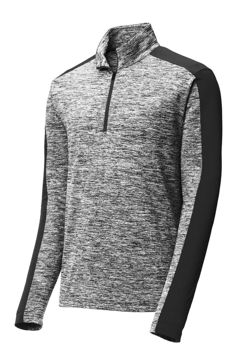 Sport-Tek® PosiCharge® Electric Heather Colorblock 1/4-Zip Pullover. ST397