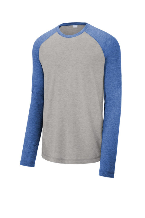 Sport-Tek ® PosiCharge ® Long Sleeve Tri-Blend Wicking Raglan Tee ST400LS