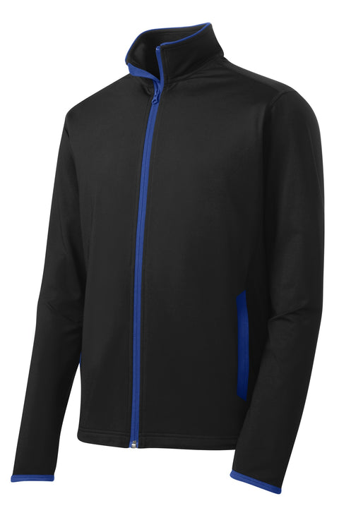 Sport-Tek® Sport-Wick® Stretch Contrast Full-Zip Jacket.  ST853