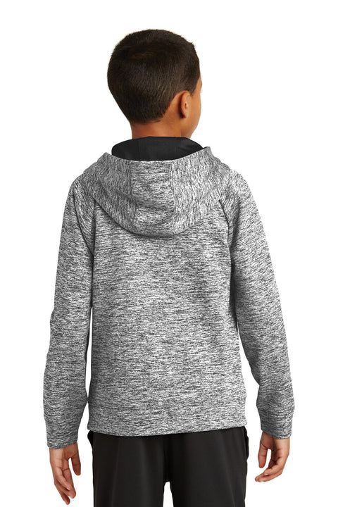 Sport-Tek® Youth PosiCharge® Electric Heather Fleece Hooded Pullover. YST225