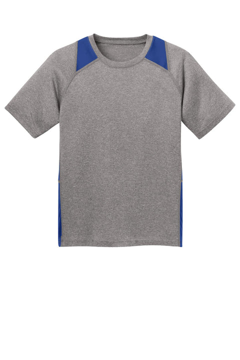 Sport-Tek® Youth Heather Colorblock Contender™ Tee. YST361