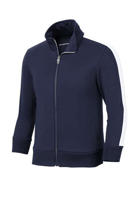 Sport-Tek ® Youth Tricot Sleeve Stripe Track Jacket. YST94