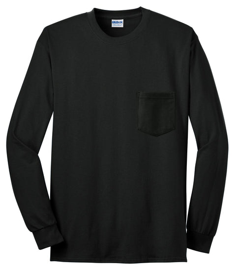 Gildan® - Ultra Cotton® 100% US Cotton Long Sleeve T-Shirt with Pocket.  2410