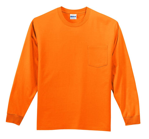 Gildan® - Ultra Cotton® 100% US Cotton Long Sleeve T-Shirt with Pocket.  2410
