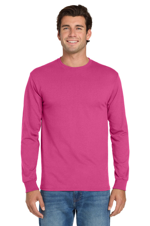 Jerzees ®  - Dri-Power ®  50/50 Cotton/Poly Long Sleeve T-Shirt.  29LS - [Cyber Pink]
