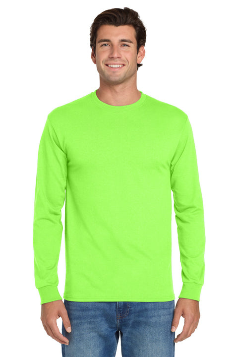 Jerzees ®  - Dri-Power ®  50/50 Cotton/Poly Long Sleeve T-Shirt.  29LS - [Neon Green]