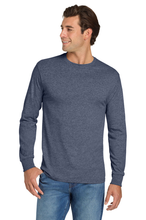 Jerzees ®  - Dri-Power ®  50/50 Cotton/Poly Long Sleeve T-Shirt.  29LS - [Vintage Heather Navy]