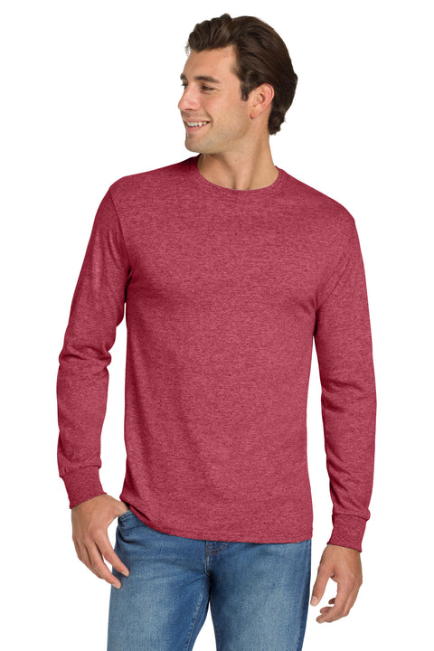 Jerzees ®  - Dri-Power ®  50/50 Cotton/Poly Long Sleeve T-Shirt.  29LS - [Vintage Heather Red]