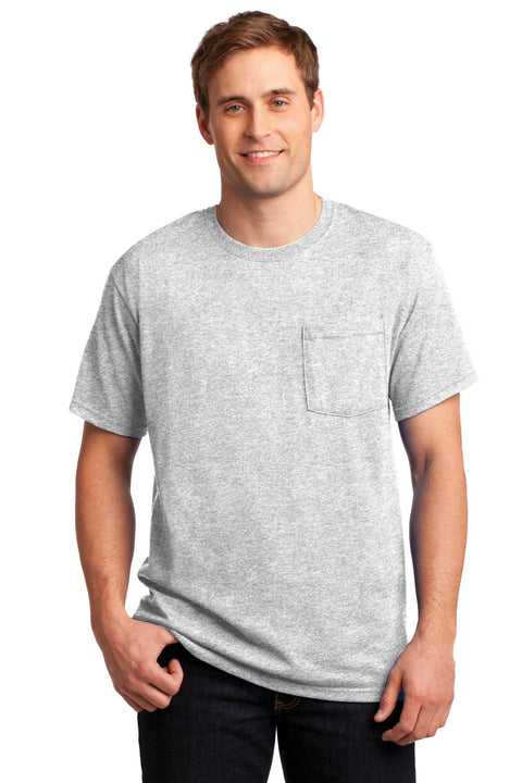 Jerzees ®  -  Dri-Power ®  50/50 Cotton/Poly Pocket T-Shirt.  29MP - [Ash]