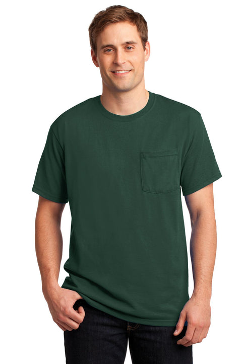 Jerzees ®  -  Dri-Power ®  50/50 Cotton/Poly Pocket T-Shirt.  29MP - [Forest Green]