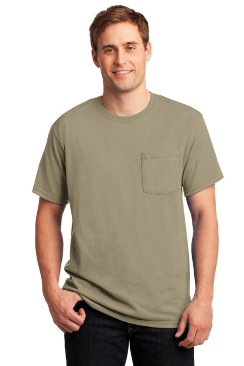 Jerzees ®  -  Dri-Power ®  50/50 Cotton/Poly Pocket T-Shirt.  29MP - [Khaki]