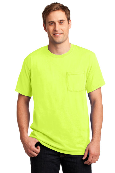 Jerzees ®  -  Dri-Power ®  50/50 Cotton/Poly Pocket T-Shirt.  29MP - [Safety Green]