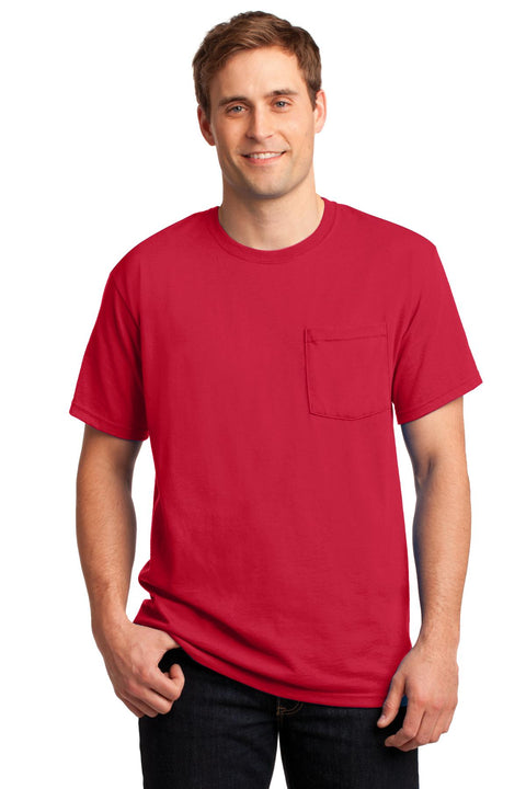 Jerzees ®  -  Dri-Power ®  50/50 Cotton/Poly Pocket T-Shirt.  29MP - [True Red]