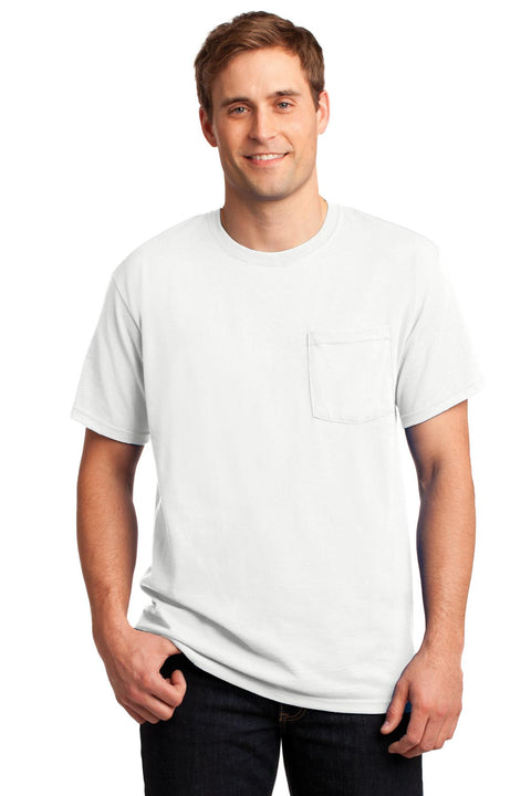 Jerzees ®  -  Dri-Power ®  50/50 Cotton/Poly Pocket T-Shirt.  29MP - [White]