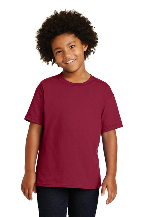 Gildan ®  - Youth  Heavy Cotton ™  100% Cotton T-Shirt.  5000B - [Cardinal Red]