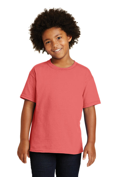 Gildan ®  - Youth  Heavy Cotton ™  100% Cotton T-Shirt.  5000B - [Coral Silk]