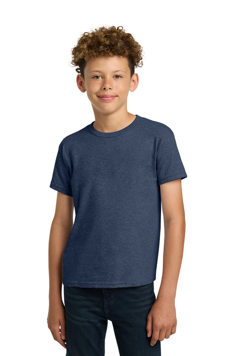 Gildan ®  - Youth  Heavy Cotton ™  100% Cotton T-Shirt.  5000B - [Heather Navy]