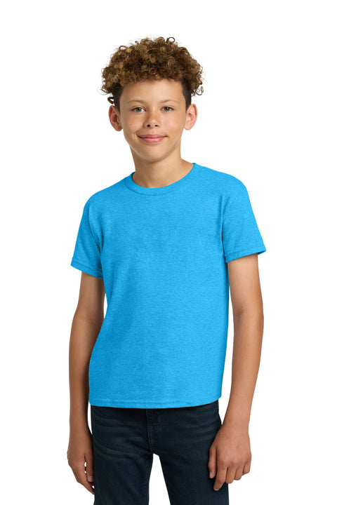 Gildan ®  - Youth  Heavy Cotton ™  100% Cotton T-Shirt.  5000B - [Heather Sapphire]