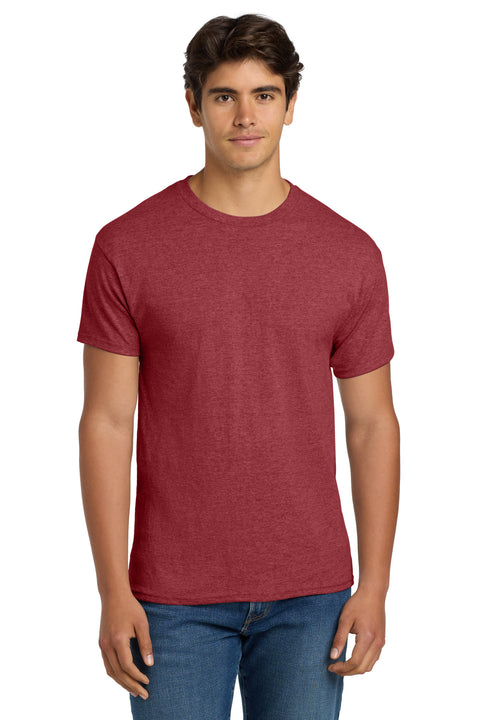 Hanes ®  - EcoSmart ®  50/50 Cotton/Poly T-Shirt.  5170 - [Heather Red]