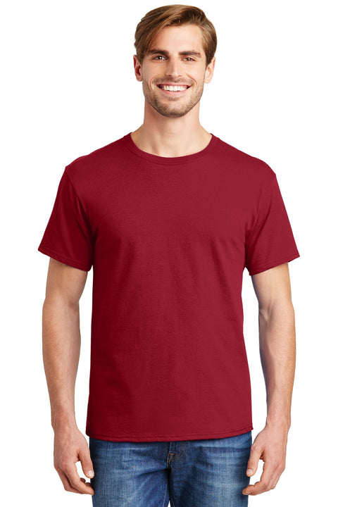 Hanes ®  - Essential-T 100%  Cotton T-Shirt.  5280 - [Deep Red]